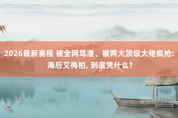 2026最新赛程 被全网骂渣、被两大顶级大佬疯抢: 海后艾梅柏， 到底凭什么?