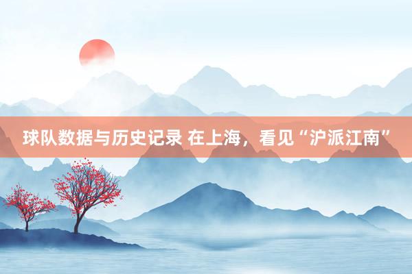 球队数据与历史记录 在上海，看见“沪派江南”