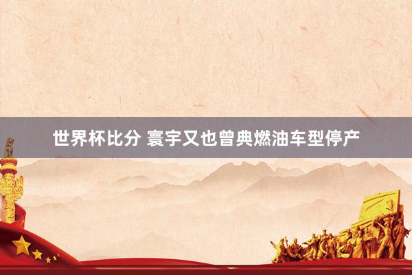 世界杯比分 寰宇又也曾典燃油车型停产