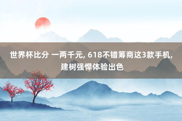世界杯比分 一两千元, 618不错筹商这3款手机, 建树强悍体验出色
