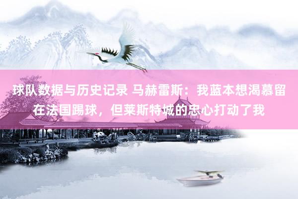 球队数据与历史记录 马赫雷斯:我蓝本想渴慕留在法国踢球,但莱斯特城的忠心打动了我