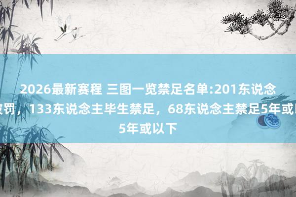 2026最新赛程 三图一览禁足名单:201东说念主被罚,133东说念主毕生禁足,68东说念主禁足5年或以下
