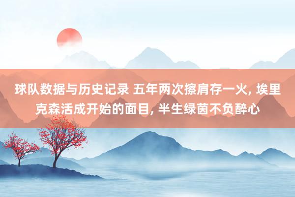 球队数据与历史记录 五年两次擦肩存一火， 埃里克森活成开始的面目， 半生绿茵不负醉心